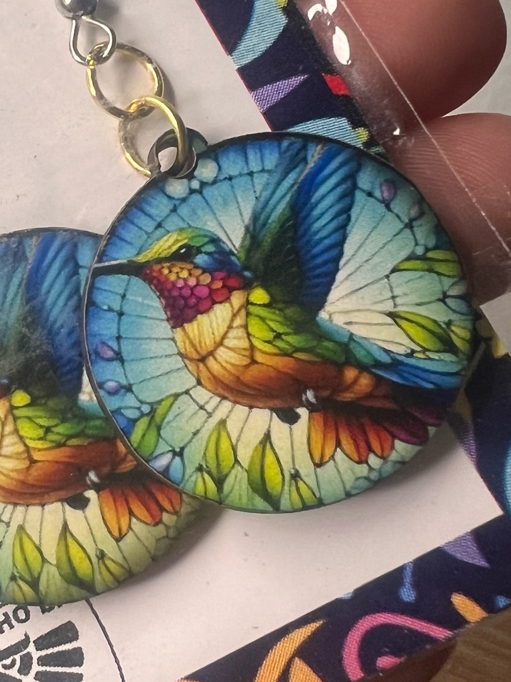 Handmade Colorful Hummingbird Drop NEW - Picture 3 of 3